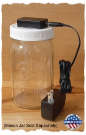 Simple Health Products 32 oz. Mason Jar Colloidal Silver Generator Kit 99.99% blk